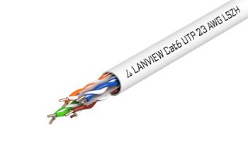 LAN kábel Lanview Cat6 U/UTP, LSZH, cievka 500m