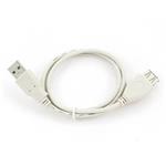 Predlžovací kábel USB-A / USB-A, 2.0, 0,75m, šedý