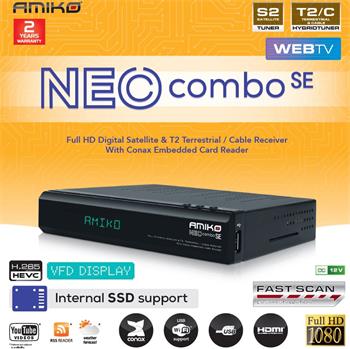 AMIKO NEO COMBO SE (DVB-S2+T2/C, SSD slot )