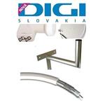 DIGI Satelitný set 5ks TWIN (PARABOLA,LNB TWIN,KONZOLA,KÁBEL 100M)