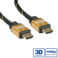 Kábel HDMI 20m High Speed Roline (M/M) gold