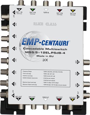 Kaskádový multiprepínač EMP-Centauri MS5/5+12ELP5dB-4