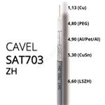 Koaxiálny kábel CAVEL SAT703ZH, LSZH, 6,6mm, ClassB(Dca,s2,d2,a1), 100m balenie