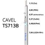 Koaxiálny kábel CAVEL TS713B, LSZH, 7,0mm, Class A++(B2ca,s1a,d1,a1), 250m balenie