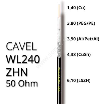 Koaxiálny kábel CAVEL WL240ZHN 50 Ohm 6,10mm 100m