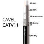 Koaxiálny kábel vonkajší zemný CAVEL CATV11, PE, 10,1mm