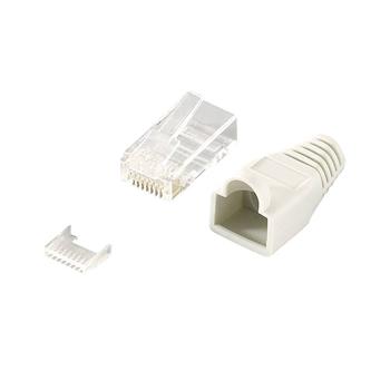 Konektor RJ45 Cat6, krimplovací, netienený, sada s krytkou