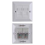 Krytka Lanview s 2x konektormi RJ45 Cat.6 netienená