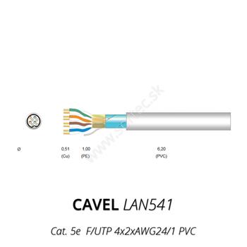 LAN kábel CAVEL 541, Cat5e, PVC, F/UTP (FTP), 300m balenie