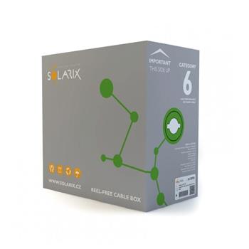 LAN kábel SOLARIX CAT6 UTP PVC, Eca, Box-305m