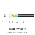 LAN kábel vonkajší CAVEL 541, Cat.5, PE, F/UTP (FTP), čierny, 300m balenie