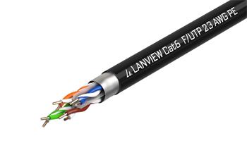 LAN kábel vonkajší Lanview Cat6 F/UTP, PE, cievka 500m