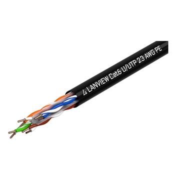 LAN kábel vonkajší Lanview Cat6 U-UTP, PE, cievka 305 m