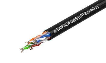 LAN kábel vonkajší Lanview Cat6 U/UTP, PE, cievka 500m
