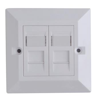 Lanview modulárna zásuvka Cat6, 2xRJ45, 86x86mm