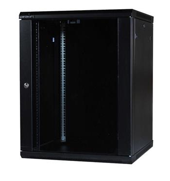 Nástenný rozvádzač RACK 19", Lanview 10U, hĺbka 450mm, sklenené dvere