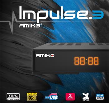 Terestriálny / Káblový prijímač DVB-T/T2/C Amiko Impulse 3 H.265-HEVC