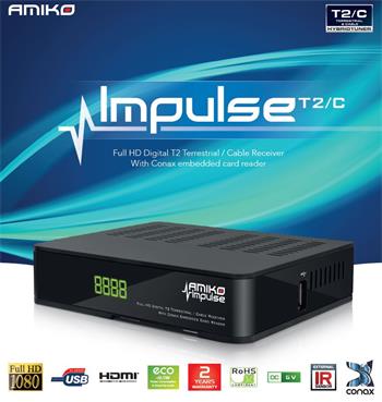 Terestriálny / Káblový prijímač DVB-T/T2/C Amiko Impulse