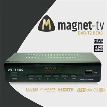 Terestriálny prijímač DVB-T/T2 Magnet TV DVB-T2 HEVC (H.265)