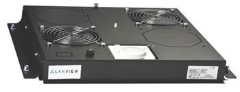 Ventilátorová jednotka s 2 ventilátormi pre 19'' rackové skrine